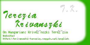 terezia krivanszki business card